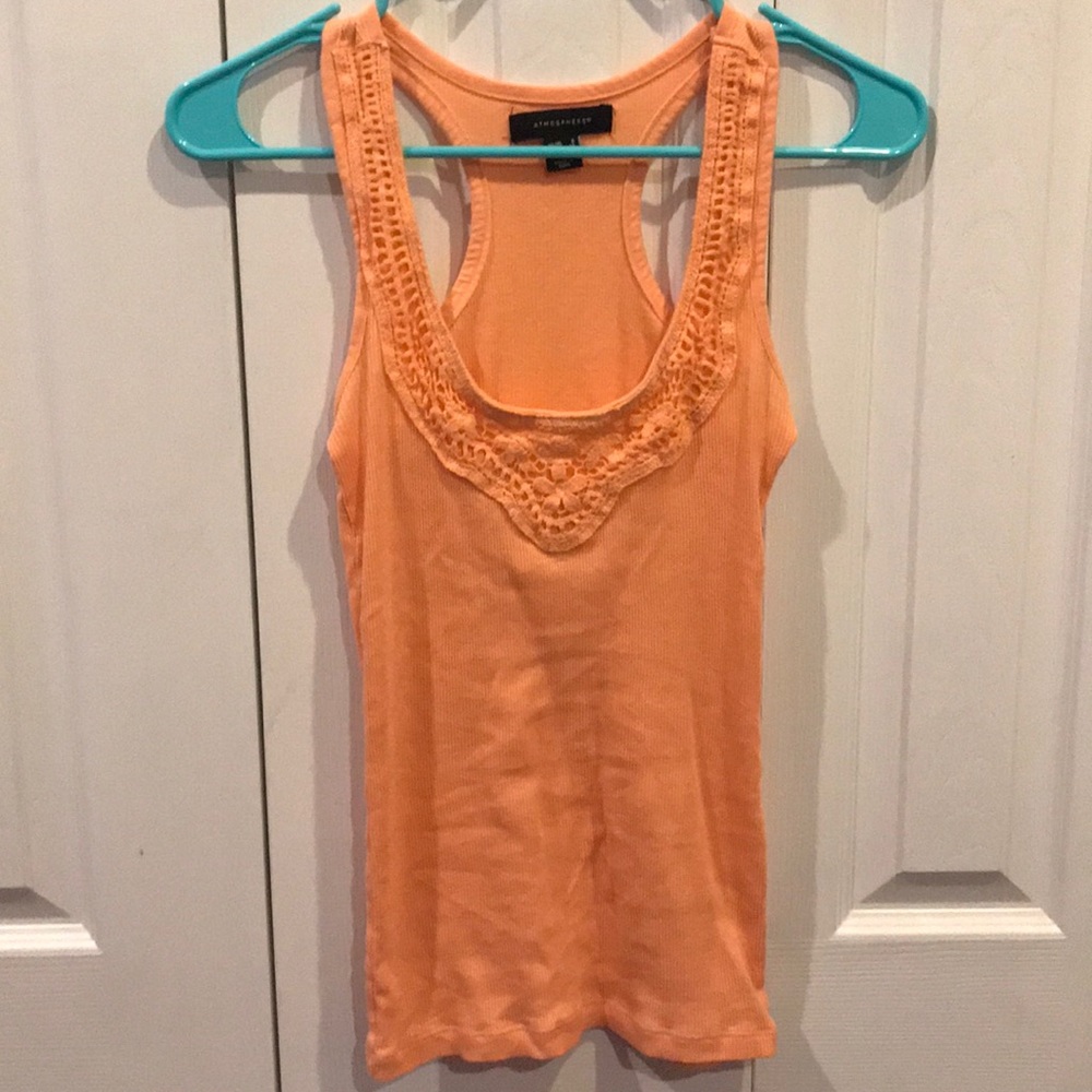 orange tank top